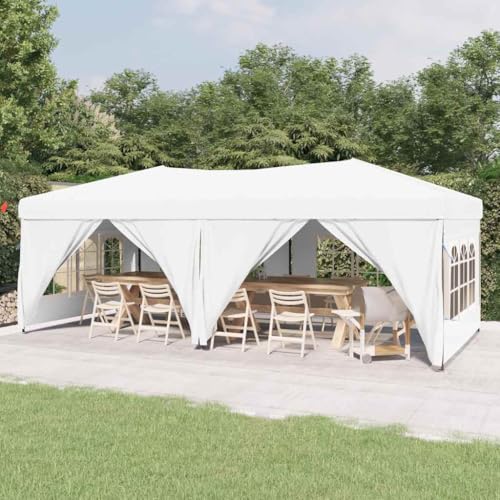 Genérico Carpa para Fiestas Plegable con Paredes Laterales Blanca 3x6 m,Casa y jardín,Jardín,Artículos de Exterior,Estructuras de Exteriores,Carpas y cenadores-93545