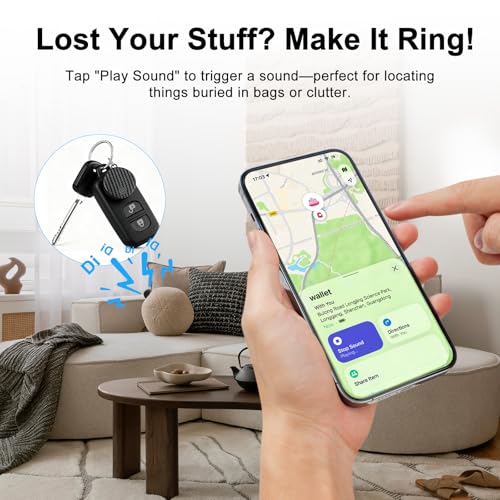 Air Tracker Tags 4 Pack, Bluetooth Item Finder Compatible with Apple Find My (iOS Only), Key Finder & Luggage Tracker with Left Behind Alerts, Lost Mode & Replaceable Battery - image 5