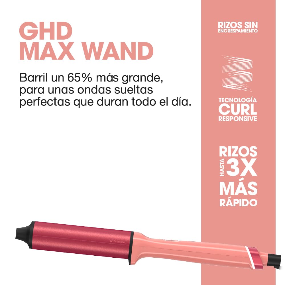 ghd Chronos Curve Max Wand Arricciacapelli Professionale 38 mm - Per Onde Morbide che Durano a Lungo - Ideale per Capelli Lunghi e Molto Lunghi (Presa EU)