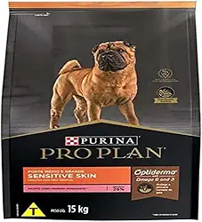 PURINA Pro Plan Ração Pro Plan Pele Sensível Cães Adultos Médios E Grandes 15Kg