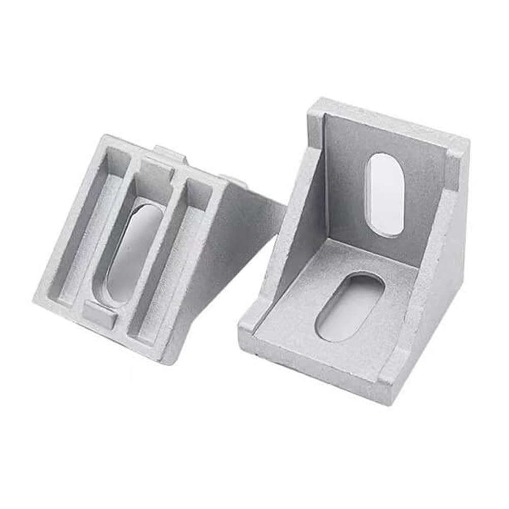 Aundhegrtt Silver Aluminum 40X40 Corner Fitting 50Pcs 4040 Corner Brackets L Connector Bracket Angle