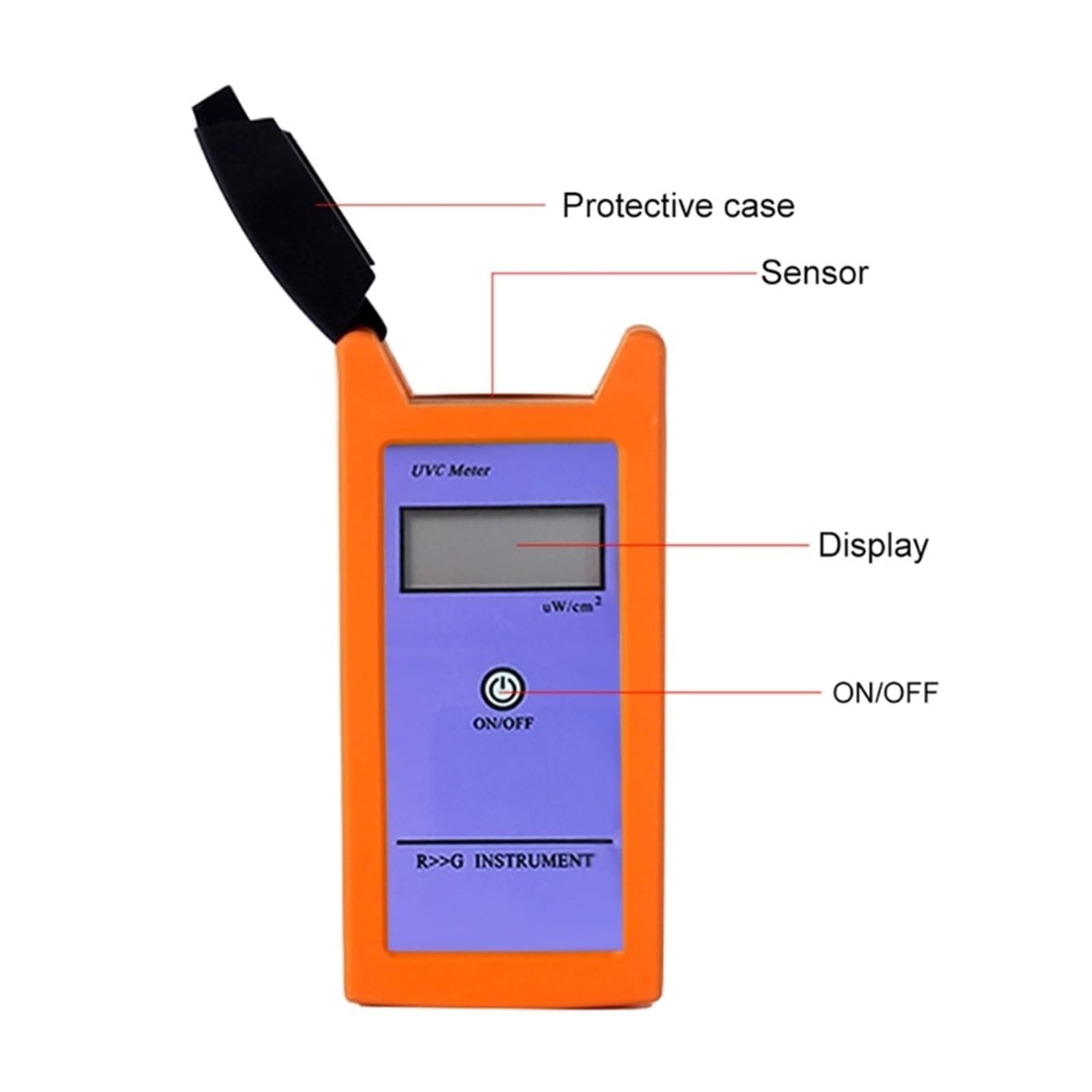 Espectrofotómetros Medidor de luz digital RGM, medición de radiación UV de espectro 220-280 NM Medición de iluminación UV alta