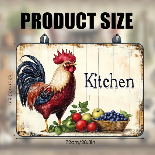 Image of Nuxovilar Rooster Fruit Stove Cover Diatomaceous Earth 28.65x20.47 In