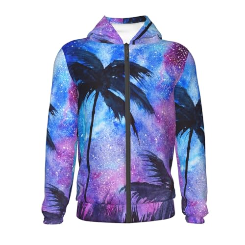 Stylized Flowers Kid Hoodies Boys Zip Up Sweatshirts Girls Pullover with Pocket2