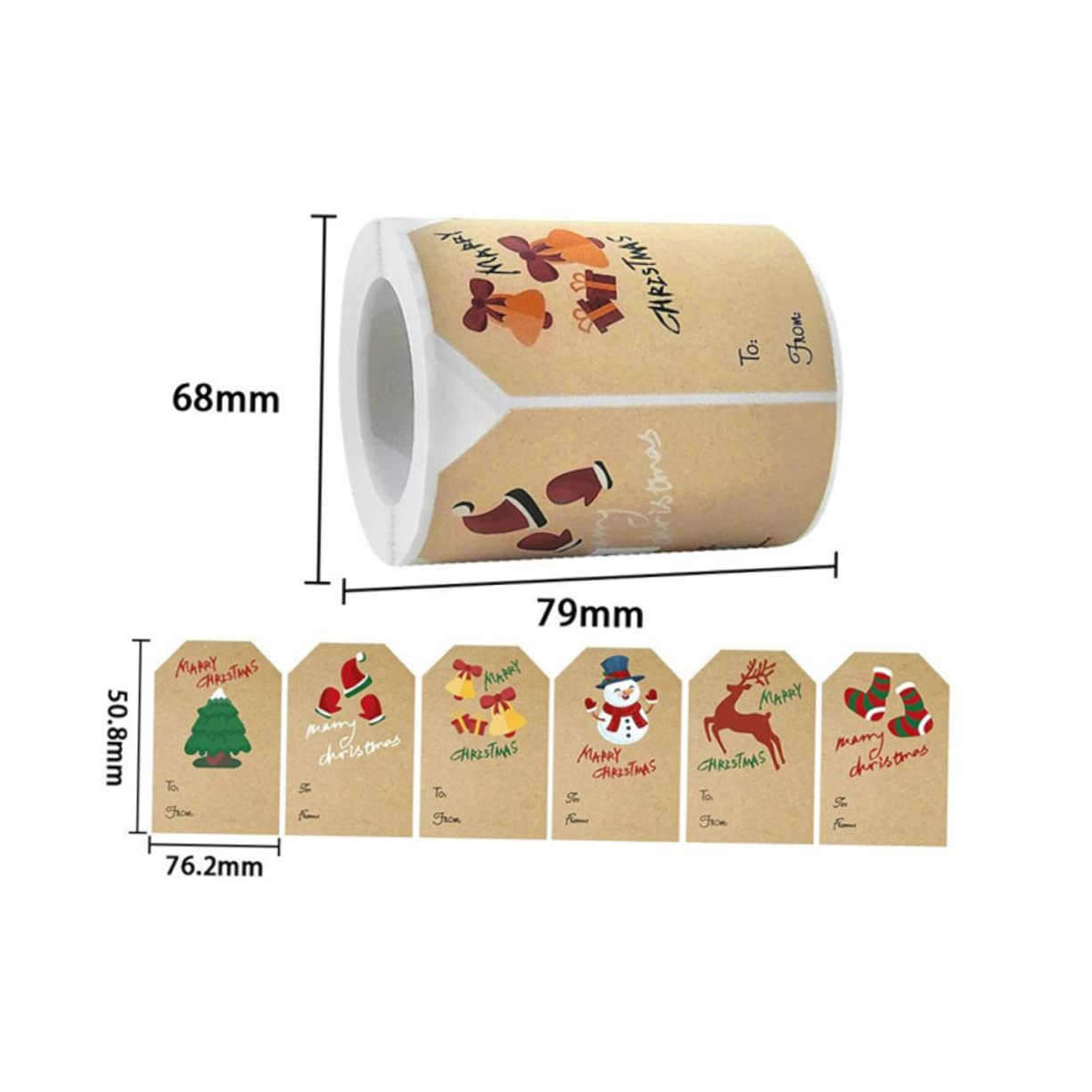 STOBOK 3rollen Weihnachtliche Namensschilder Selbstklebende Etiketten Für Mit Und -motiven Für Weihnachtsfeiern Und Kreative Bastelprojekte