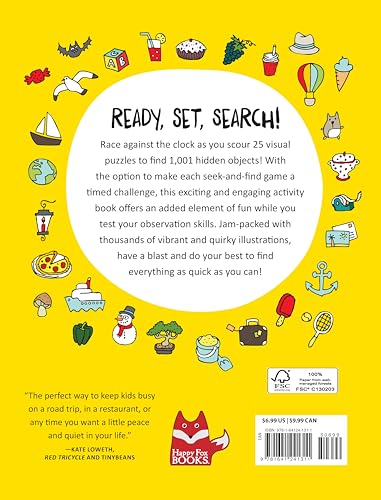 Image of 1001 Fun Things to Find: The Ultimate Seek-and-Find Activity Book: Time Yourself, Challenge Your Friends, Train Your Brain (Happy Fox Books) 25 Hidden Object Puzzles for Kids Age 6-10
