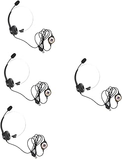 4Pcs Fone De Ouvido Único Fone De Ouvido De Computador Fone De Ouvido Com Redução De Ruído Fone De Ouvido Para Celular Para Jogos Fone De Ouvido Com Fio Fone De Ouvido Ao