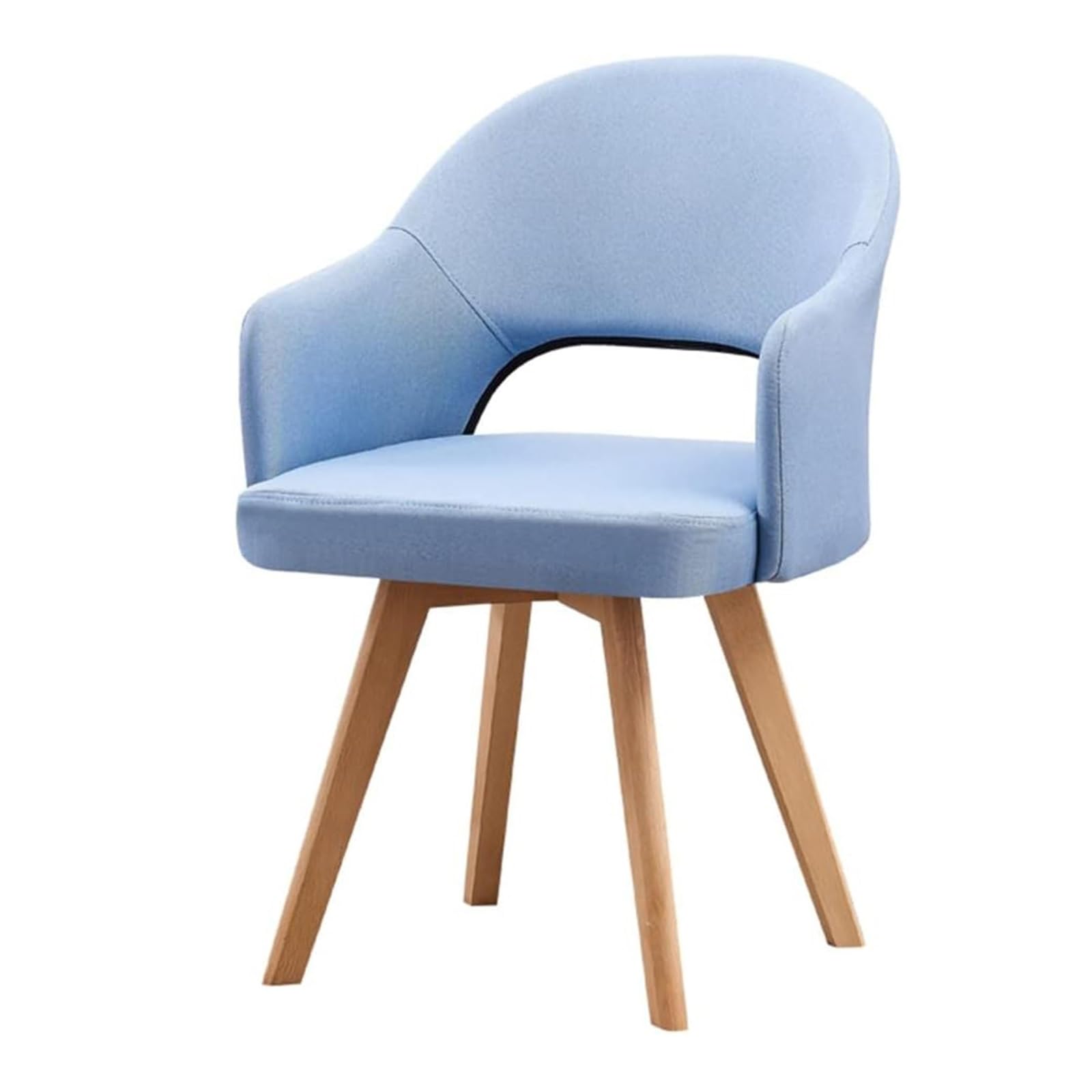 Sedie da pranzo imbottite girevoli a 360°, con gambe in legno massello, eleganti poltrone per camera da letto e sala da pranzo, design moderno con schienale cavo