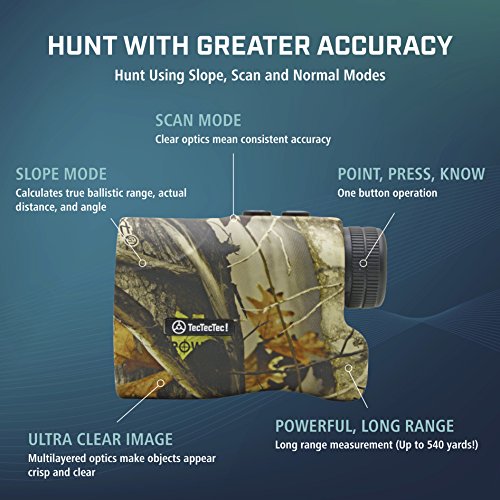 TecTecTec ProWild S with Angle Compensation - Laser Rangefinder for Hunting with Speed, Scan and Normal Measurements - Thumbnail 5