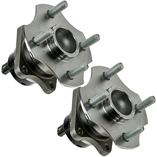 Image of TRQ Rear Driver and Passenger Side Wheel Bearing and Hub Assembly Set 2 Piece Compatible with 2000-2005 Toyota Echo 4 Wheel ABS Brakes 2004-2006 Scion xA 2004-2006 xB