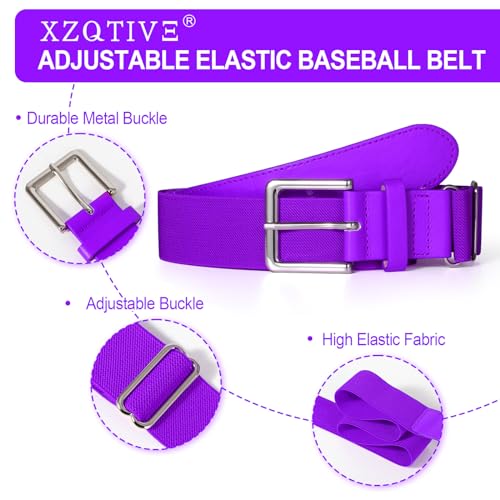 Image of XZQTIVE Baseball Softball Socks and Baseball Softball Belt Combo Set Knee-High Soccer Socks for Kids Youth Adult