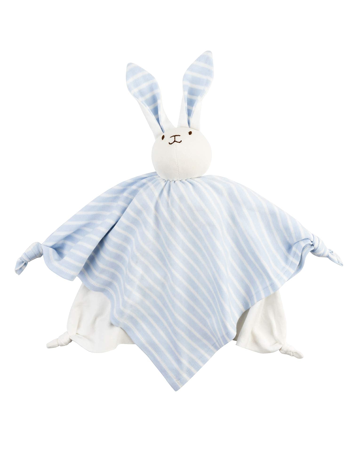 Under the Nile Blanket Friend- Bunny Print - Wide Blue Stripe