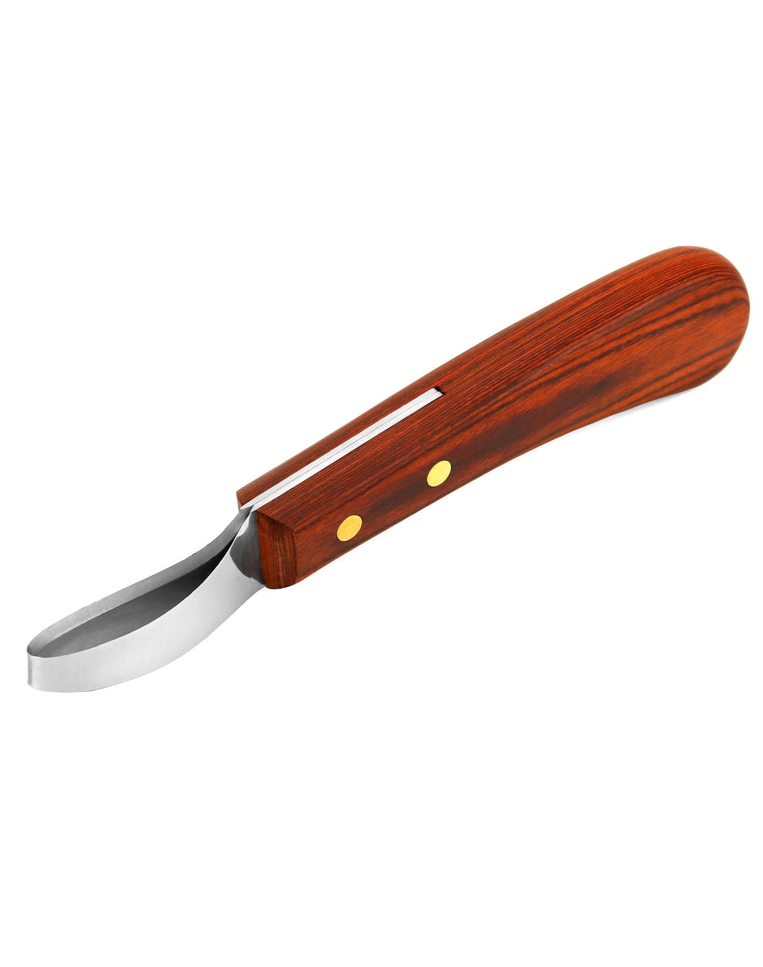QWORK® Premium Edelstahl Hufmesser mit Griff, Schlaufenmesser, Hufmesser Trimmwerkzeug für Pferde