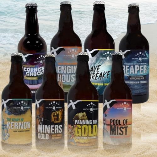 Keltek Brewery Real Ale 8 x 500ml Glass Bottles Mixed Case, Authentic Cornish Ale Hamper (8 x 500ml Bottles, Full Mix)