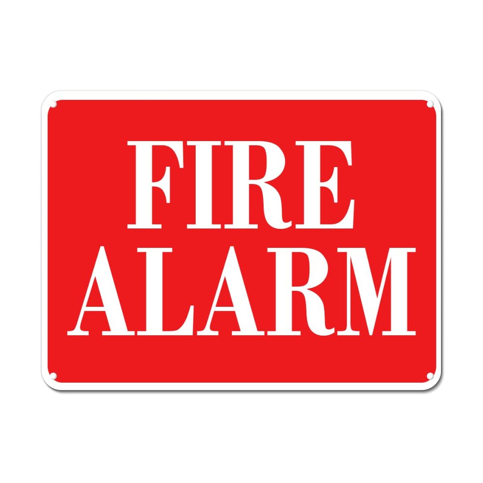 ENEDNATE Fire Vintage Warning Metal Sign 12x16 Inch Modern Waterproof Caution Notice Aluminum Tin Signs for Indoor & Outdoor Road Community Street Park Decoration Wall Art