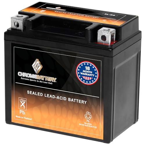 Image of CB CHROMEBATTERY 5L-BS Maintenance-Free 12V 5Ah Battery Replacement for ATV, Motorcycle, Jet Skis, Scooter, UTV, and More - Nut and Bolt (T3) Terminal
