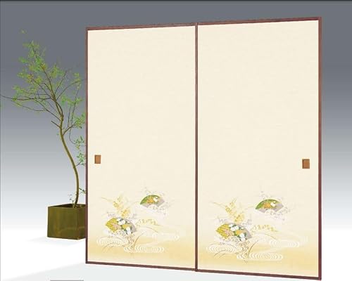 ふすま紙 糸入り 襖紙 織物 和モダン 洋風 紙寸法 約 巾98cm × 丈201cm 1枚入り 張替え 洋風 DIY おしゃれ ふすま 紙 襖 張り替え 花柄 (8034)