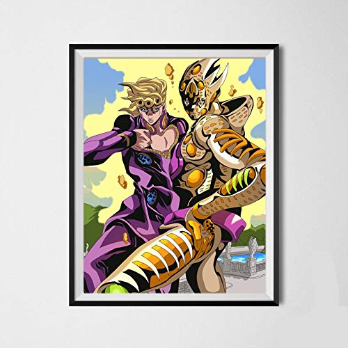 MS Fun Golden Wind Fighter Giclee Stof Anime Canvas Art Prints Poster, 8 x 10 inch, geen frame, set van 6 - Afbeelding 4