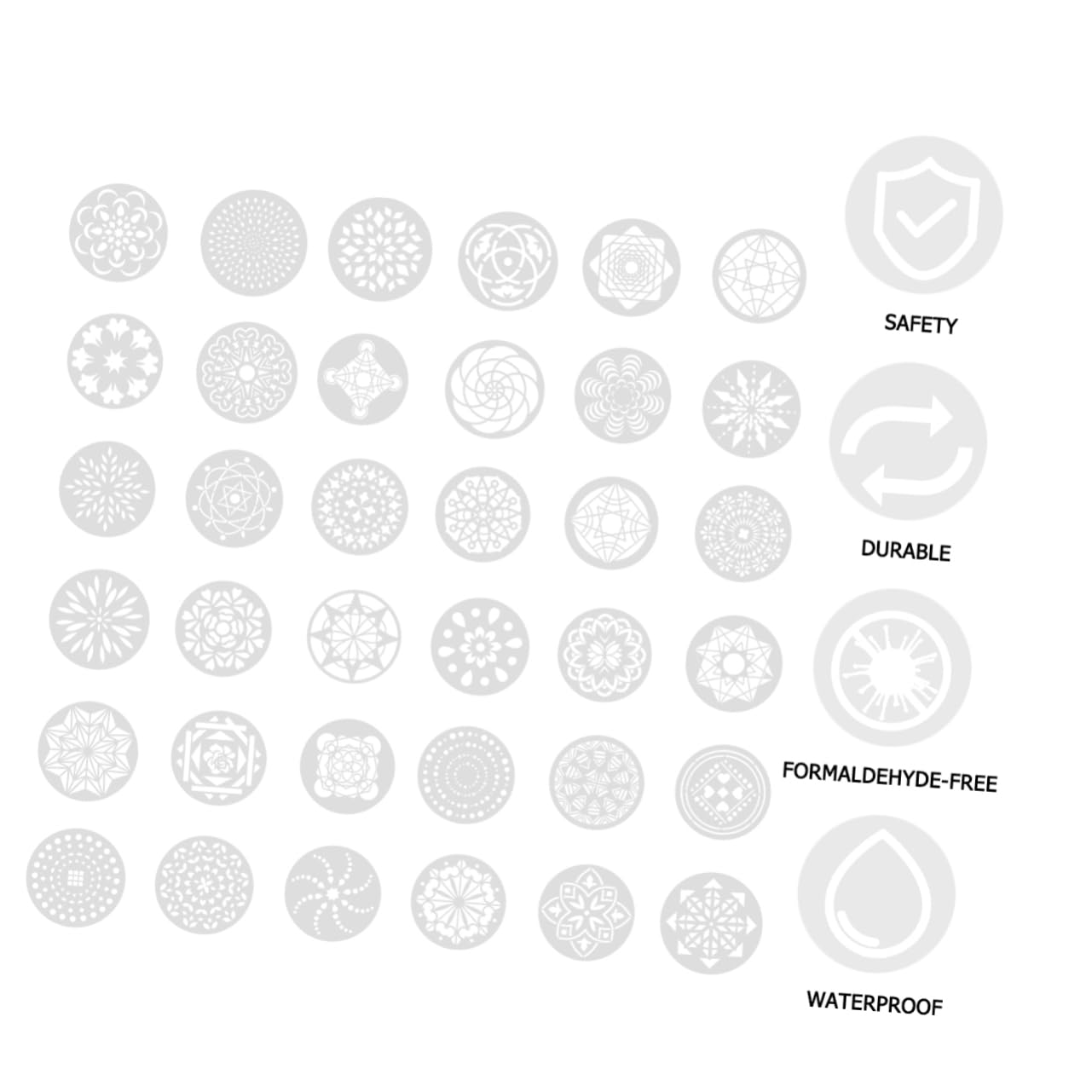 EXCEART 126pezzi Stencil per Pittura Mandala Template Pet Flessibile per su Superfici Piane per Decorazioni su Mobili Pavimenti e Tela