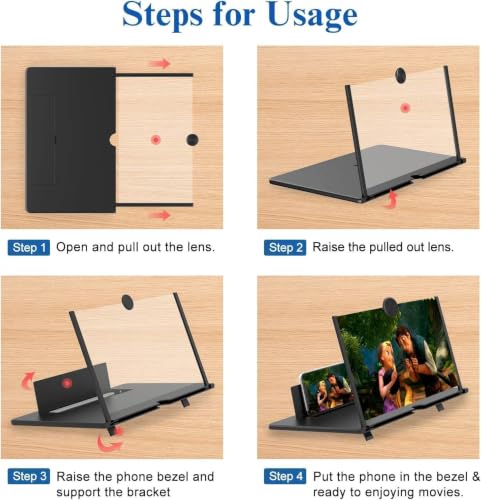 Image of 3D HD Screen Magnifier & Phone Holder - Screen Expander and Amplifier for All Smartphones with Eye Protection