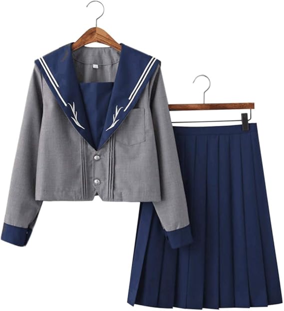 Amazon Co Jp Ubaywey Jk セーラー服 女子高校生 制服 長袖 可愛い 女子制服 前開き コスプレ衣装 スクール制服 大サイズ 3点セット 本格制服 女子 可愛い セクシー セーラー服 ハロウィン コスプレ コスチューム ホビー