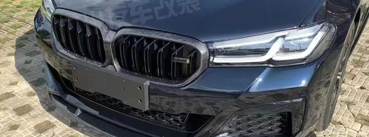 Real Carbon Fiber Front Grill For BMW 5 Series G30 F90 M5 Facelift 2020-23