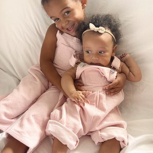 Toddler Baby Boy Girl Winter Clothes Corduroy Overalls Hippie Pants Neutral Fall Photoshoot Outfits2