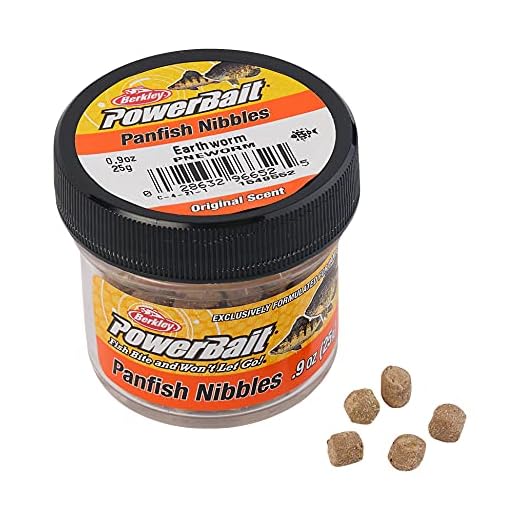Berkley Powerbait Panfish Nibbles Fishing Soft Bait, Earthworm, Small Jar