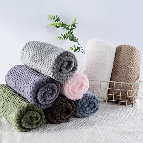 Image of Warm Soft Fuzzy Dog or Cat Blanket, Plush Fleece Throws for Puppy, Kitten, Bed, Couch, Sofa, Travel (S /24 inch x 32 inch, Blue)