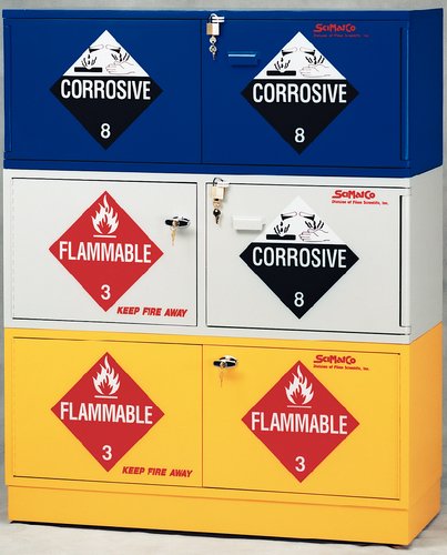 SC1360 Stak-a-Cab Hazardous Acid Storage Cabinet, Blue, 22 L x 2.5 L Capacity, 18" H x 18" D x 47" W