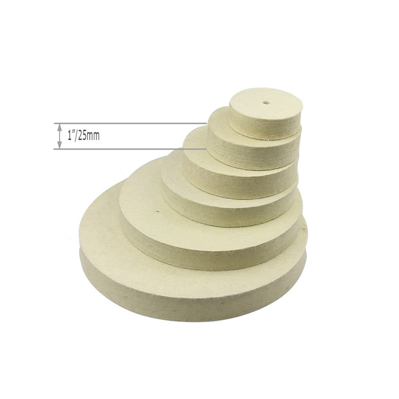 Rueda pulidora de fieltro de lana, herramienta amoladora de banco con acabado de superficie de espejo de Metal de Jade, 125-300mm x 25mm(12 inch 300mm)