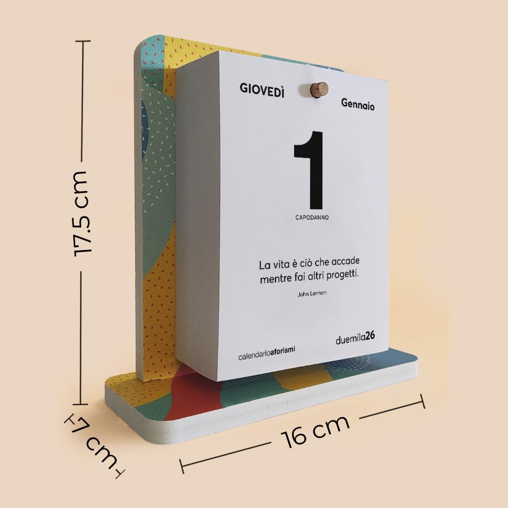 Calendario da Scrivania 2026 Aforismi Motivazionali | Fogli a Strappo con Citazioni Filosofiche | Base Forex Montata | Idea Regalo | Q&B Grafiche®e (2026, COLOR - Multipack 3)