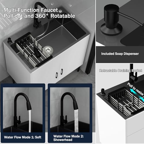 Évier utilitaire en acier inoxydable avec meuble moderne de cuisine - 2