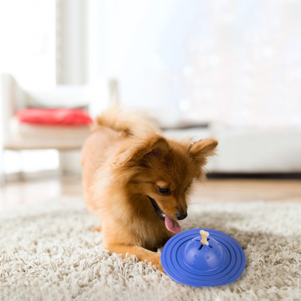 Fuzzl Eco Rubber Chuck & Treat Sky Saucer, Blue - Image 4