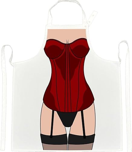 GearsOut - Delantal de lencería sexy, divertido y novedoso para adultos, parrilla única de barbacoa, regalo perfecto para despedidas de soltera,