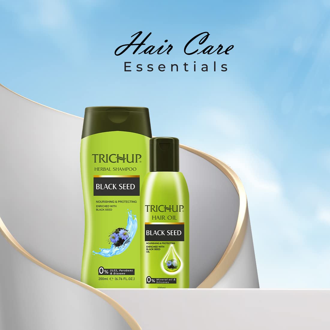 TRICHUP Black Seed Herbal Shampoo | Pack of 2 (7.04 fl oz each) | Improve your Scalp Health with The Goodness of Black Seed