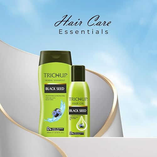 Miniatura 5 de TRICHUP Champú de hierbas Black Seed | Paquete de 2 (7.04 onzas líquidas cada uno) | Mejora la salud de tu cuero cabelludo con la bondad de Black