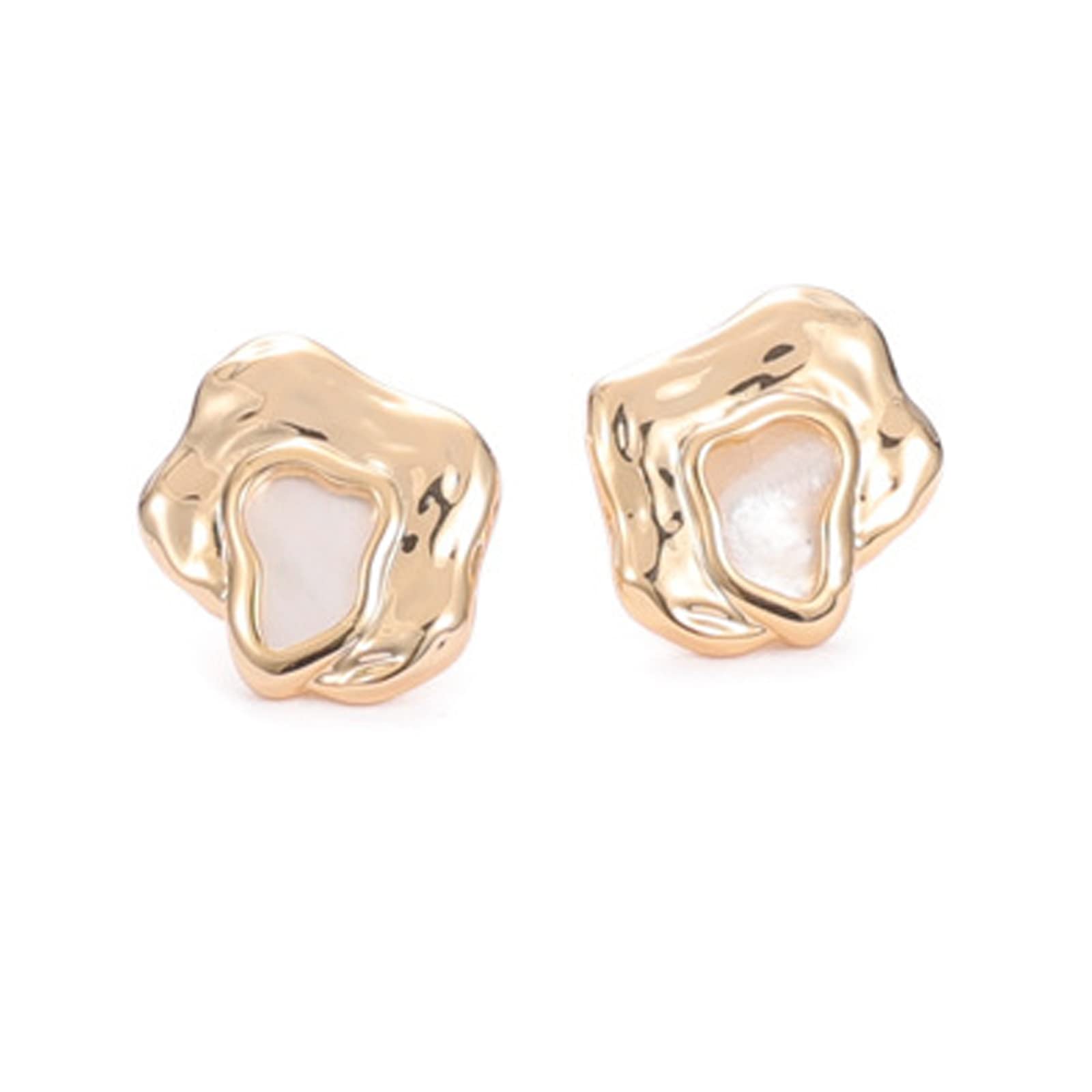 Boucles d'oreilles Coquillages irréguliers brillants pour femme