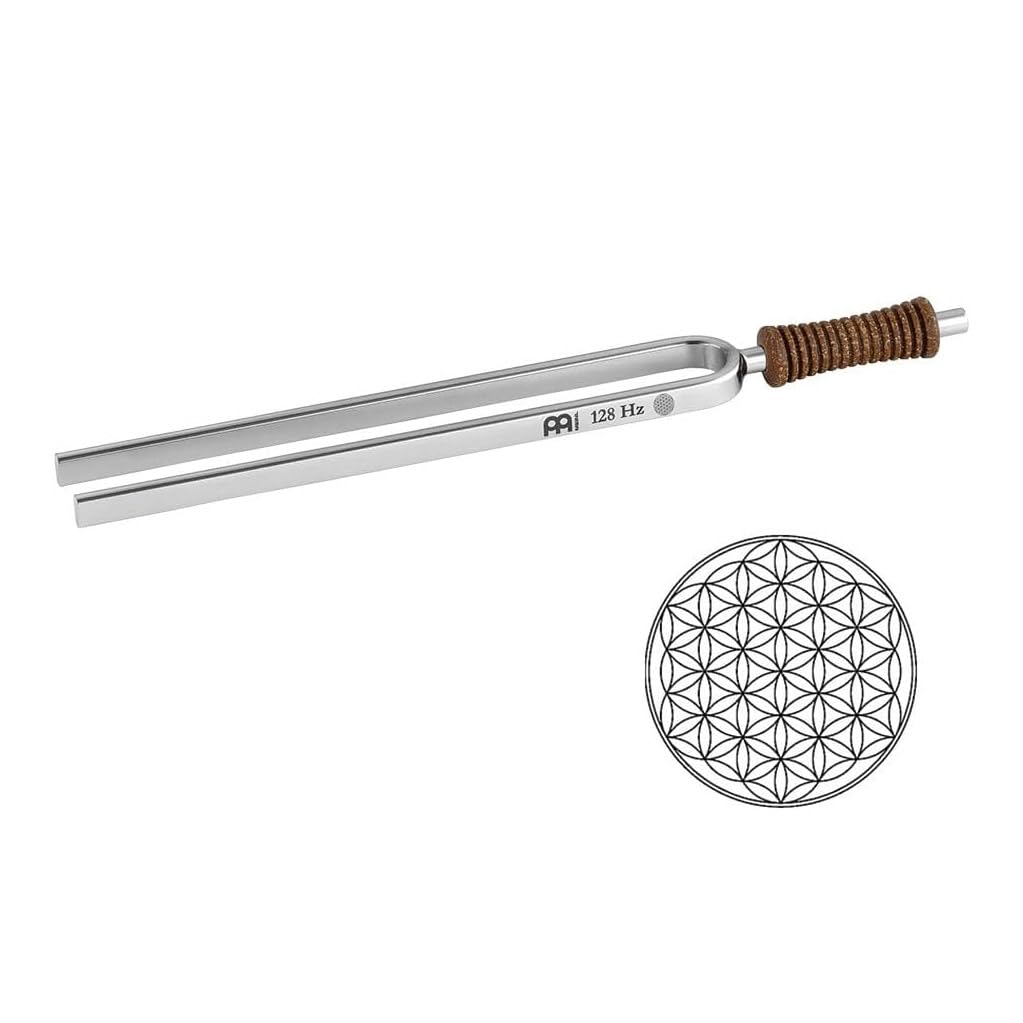 Sonic Energy Blume des Lebens Set, 2-teilig (TF+EC-FOL-SET) | Inkl. Stimmgabel 128 Hz/Ton C3, Klangstab 2048 Hz/Ton C7, Hülle und Holzschlägel