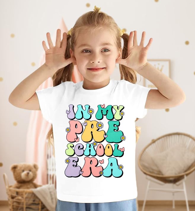 Image of First Day of School Shirt Toddler: in My Preschool Era Shirt Kids Tee | First Day of School Shirt Toddler: in My Preschool Era Shirt Kids - Cute Back to School Toddler Girl Tee