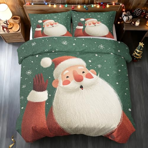 Housse de Couette 220x240 Pèresnoël en Microfibre avec Zip - 2