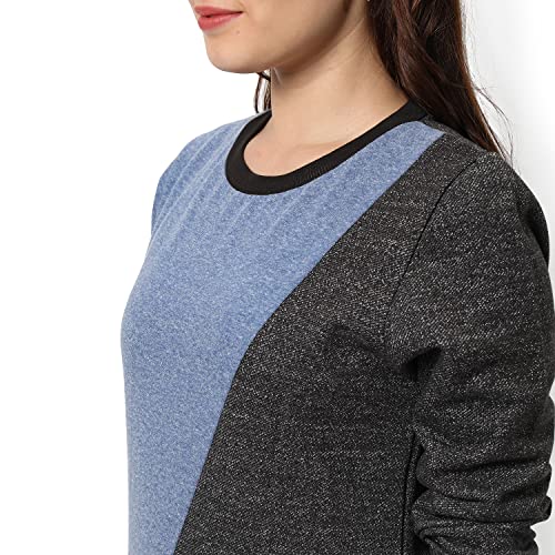 Image of PINACOLADA Women's Double Striped Hoodie with Ribbed Hem for Casual Wear | Hooded Neck | Long Sleeve | Pull On Closure | Cotton Sweatshirt Crafted with Comfort Fit for Everyday Wear