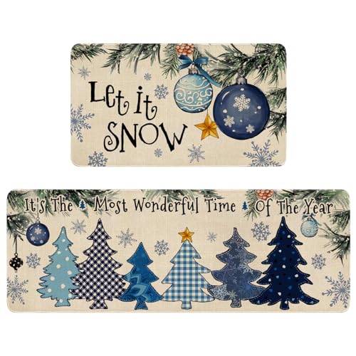~pLb`Oƃ}bg2ZbgALet It Snow Blue NX}X ̖ {[ I[ig ̌ ~ zf[ VN}bg ~ \ ƒ _  43.2 cmx119.4 cm+43.2 cmx76.2 cm