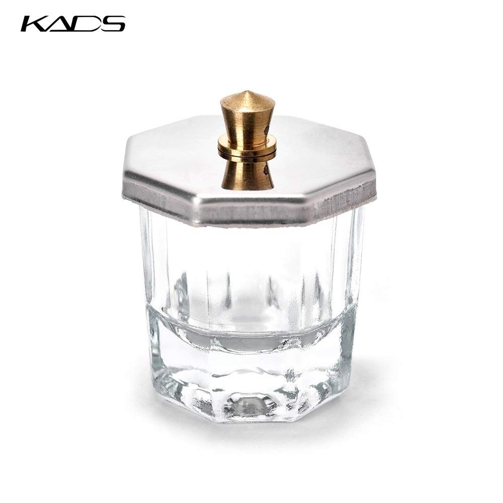 KADS 4Pcs Crystal Glass Dappen Dish for Acrylic Liquid, Nail Dip Powder, Monomer, and Nail Polish Remover - Image 2