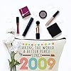 16th Birthday Gifts for Girls, Funny 16 Year Old Gift Makeup Bag, 2009 16th Birthday Makeup Bags for Her, Teens, Sister, Daughter, Niece, Granddaughter, Making The World a Better Place Since 2009 #3