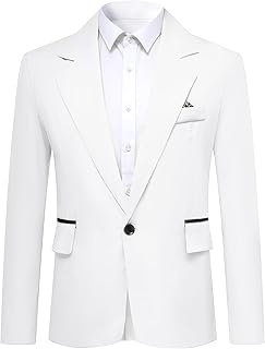 YOUTHUP Men's Casual Sports Blazer Lightweight Regular Fit 1 Button Business Suit Jacket