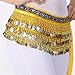 Women's Plus Size Fleece Wrap Coin Sequin Belt Hip Scarf for Belly Dancing Performance Costume Accessory