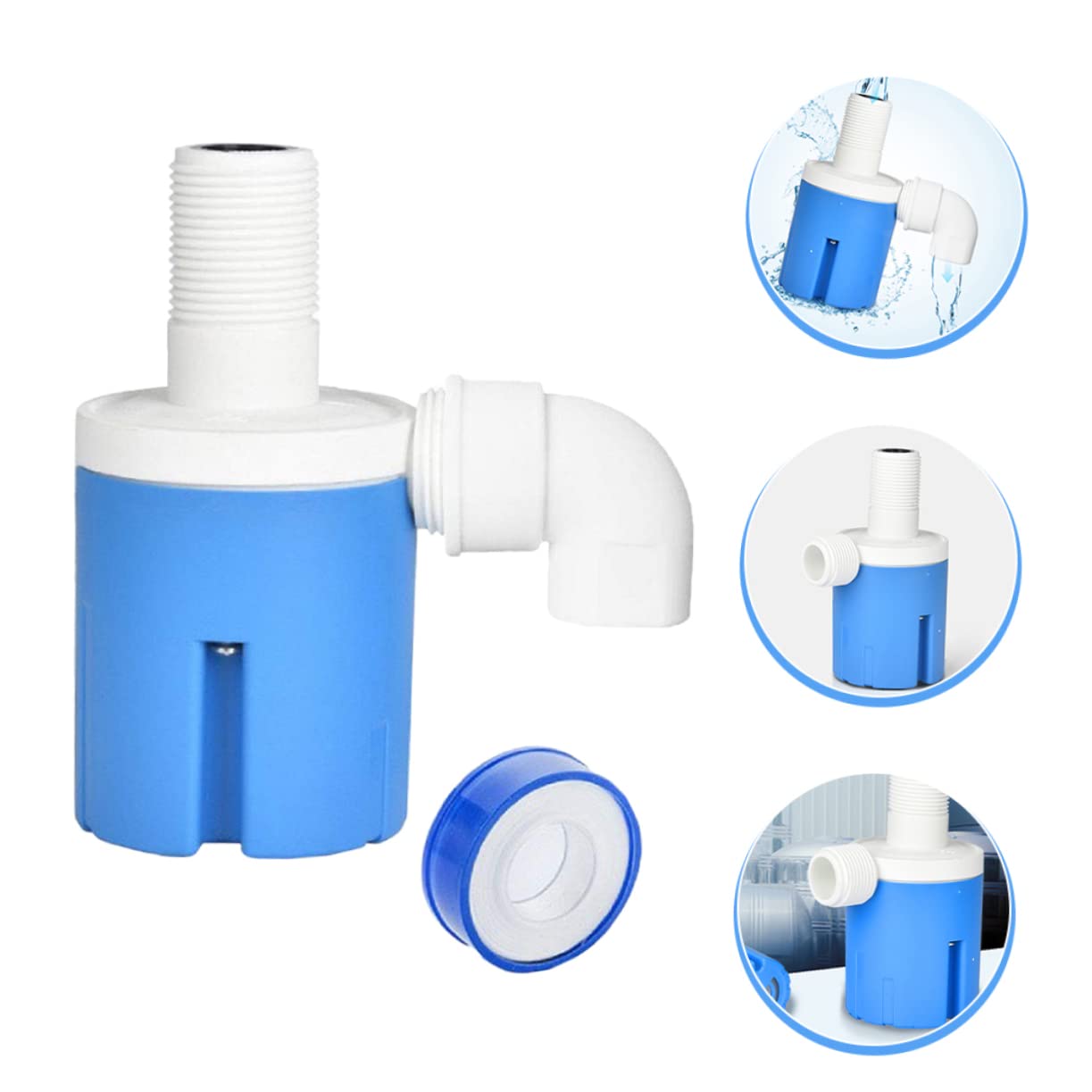 COSMEVIVI Water Level Control Valve Tank Pool Float Water Tank Floating Valves Water Level Controller Valve for Water Tank Water Trough Water Level Valve Interior Full Water Valve Rubber