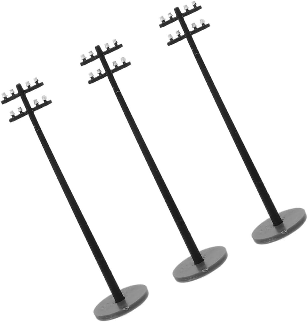 3pcs Miniature Telephone Poles Model Realistic Train Landscape Accessories for Sand Table Decor Scale Your Architectural Models Functional Details