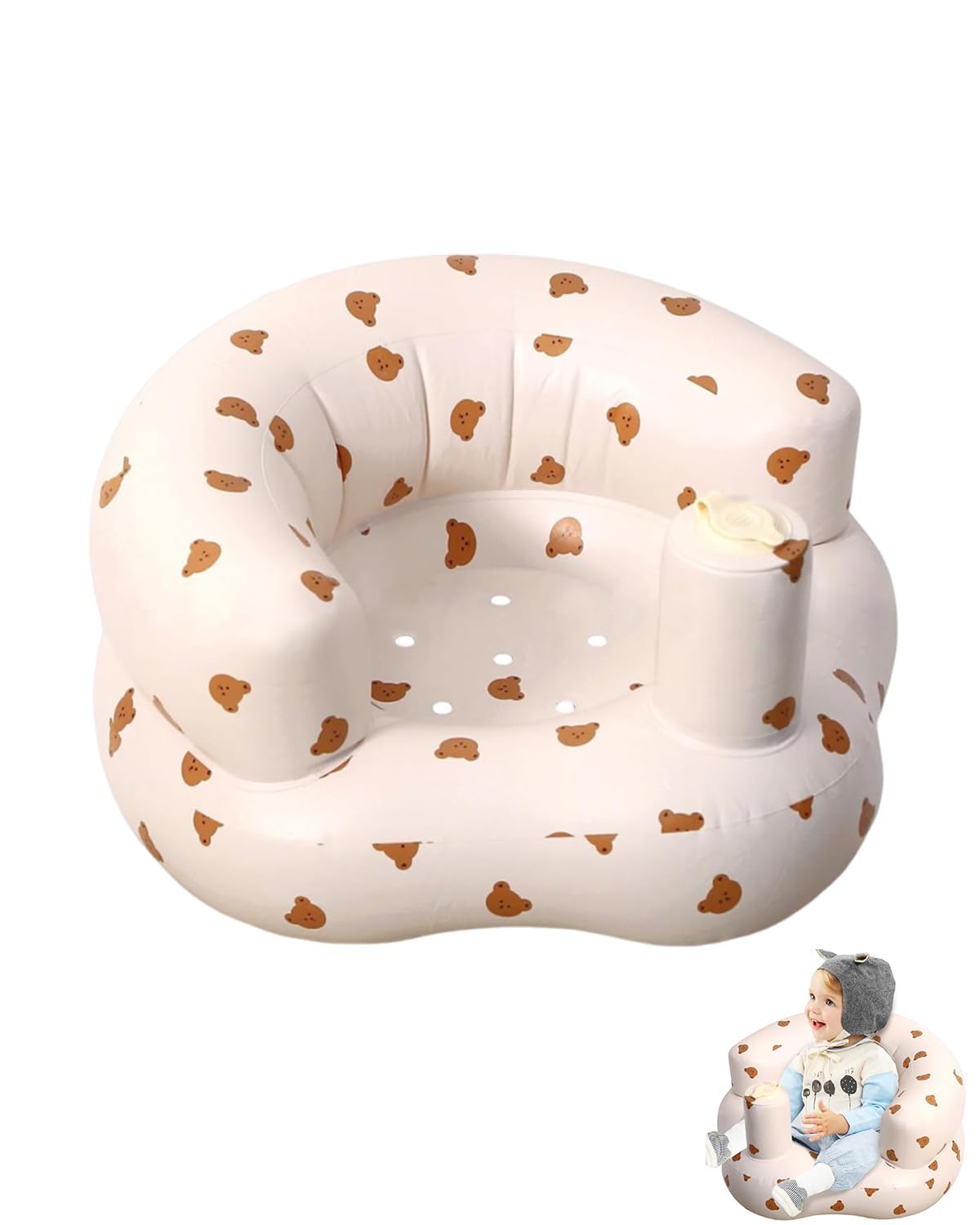 SIMESTICH Inflatable Baby Chair – Portable & Lightweight Sofa for Babies and Toddlers | Comfortable, Safe Support for Sitting & Playing for Home, Travel, Camping, Outdoor-image-7